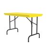Correll Rectangle Heavy Duty Commerical Plastic Folding Table, 24" W, 48" L, 29" H, Blow Molded Plastic Top R2448-28